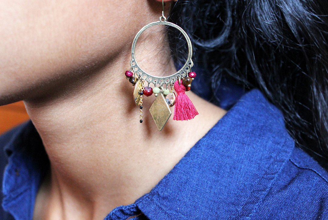 Boucles d'oreilles bijoux ethniques Naïves